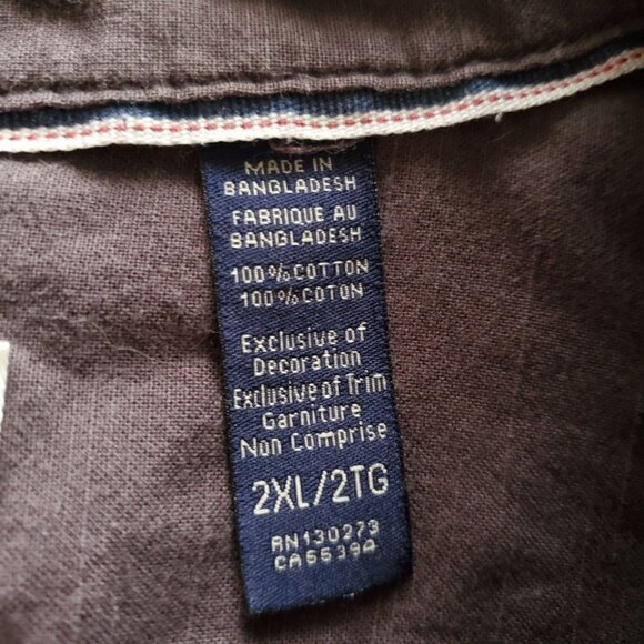 Wrangler Gray Vintage Wash Button Down Long Sleeve Casual Shirt Size 2XL Cotton - Picture 7 of 8